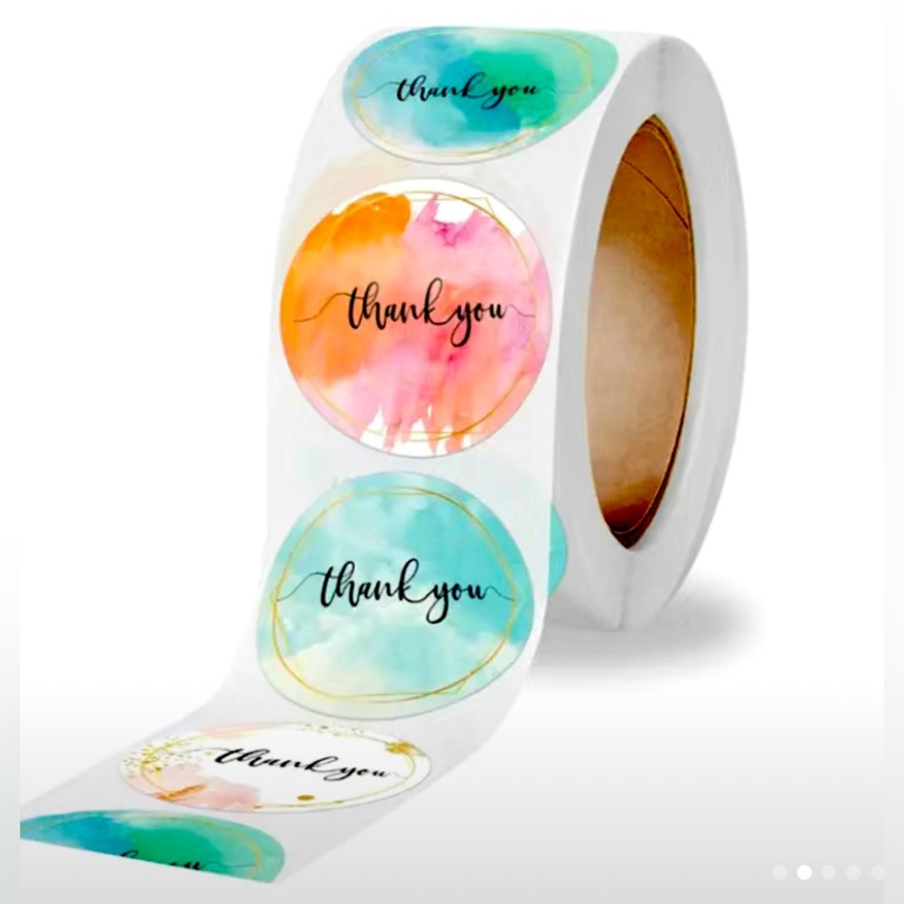 Multicolors Thank You Stickers  500pcs